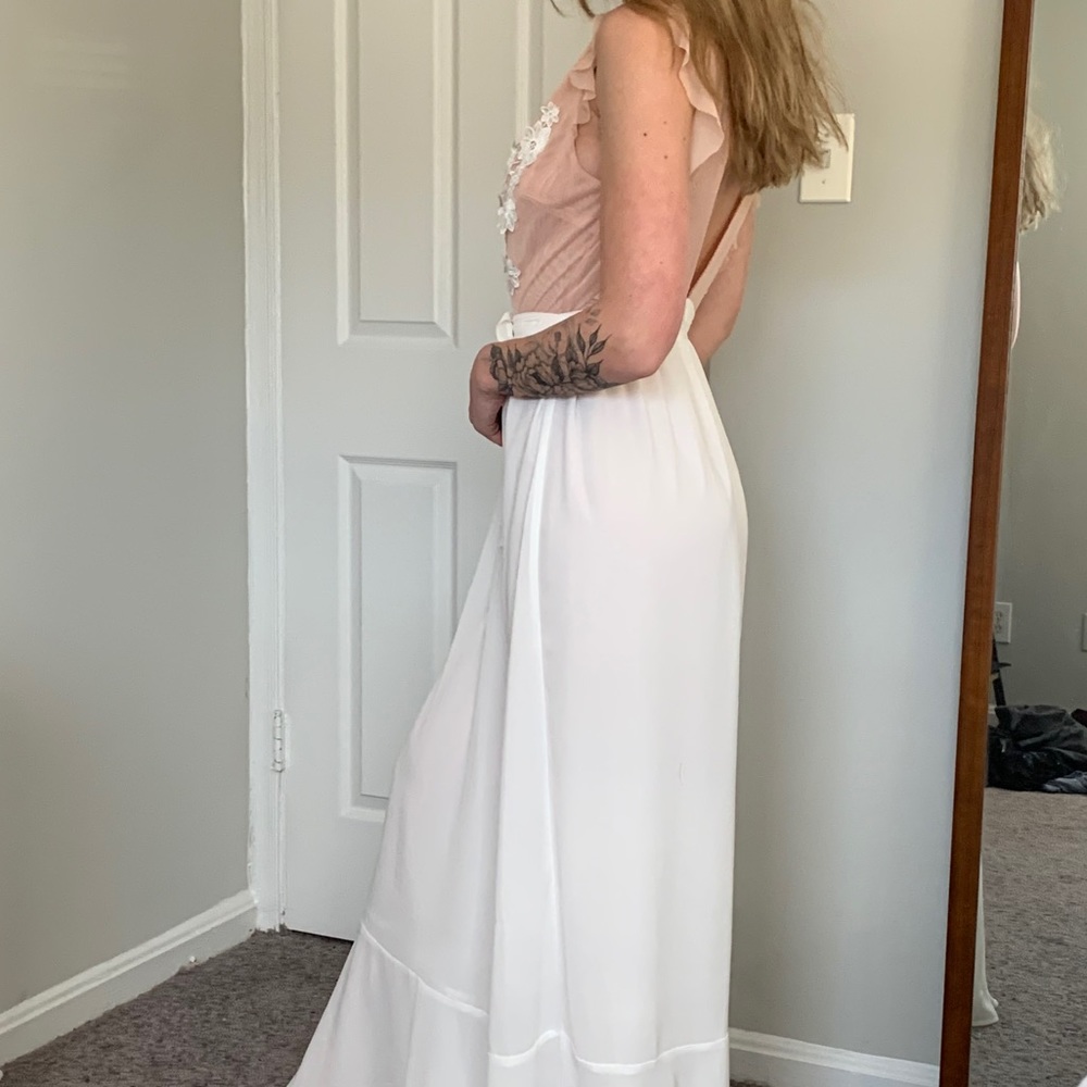 Blush and white Showpo. maxi dress - Picture 2 of 8